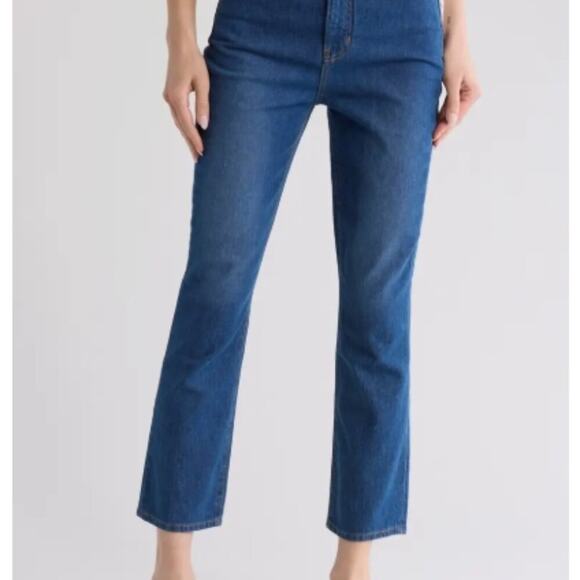 Veronica Beard Carly Crop Kick Flare Jeans Cornflower Size 25 - Picture 1 of 7